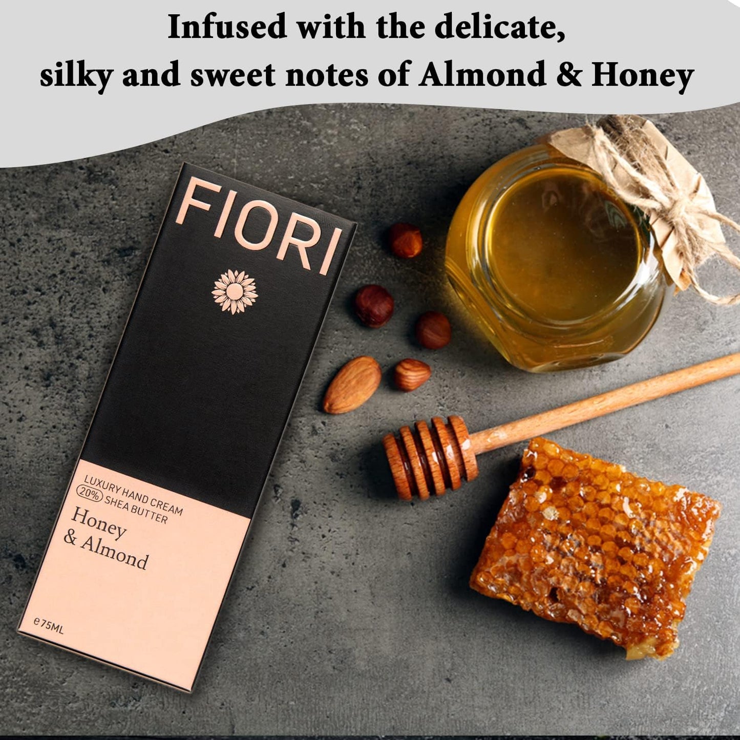 Fiori Honey & Almond Moisturising Vegan Hand Cream (75ml) - Belgravia Wellness