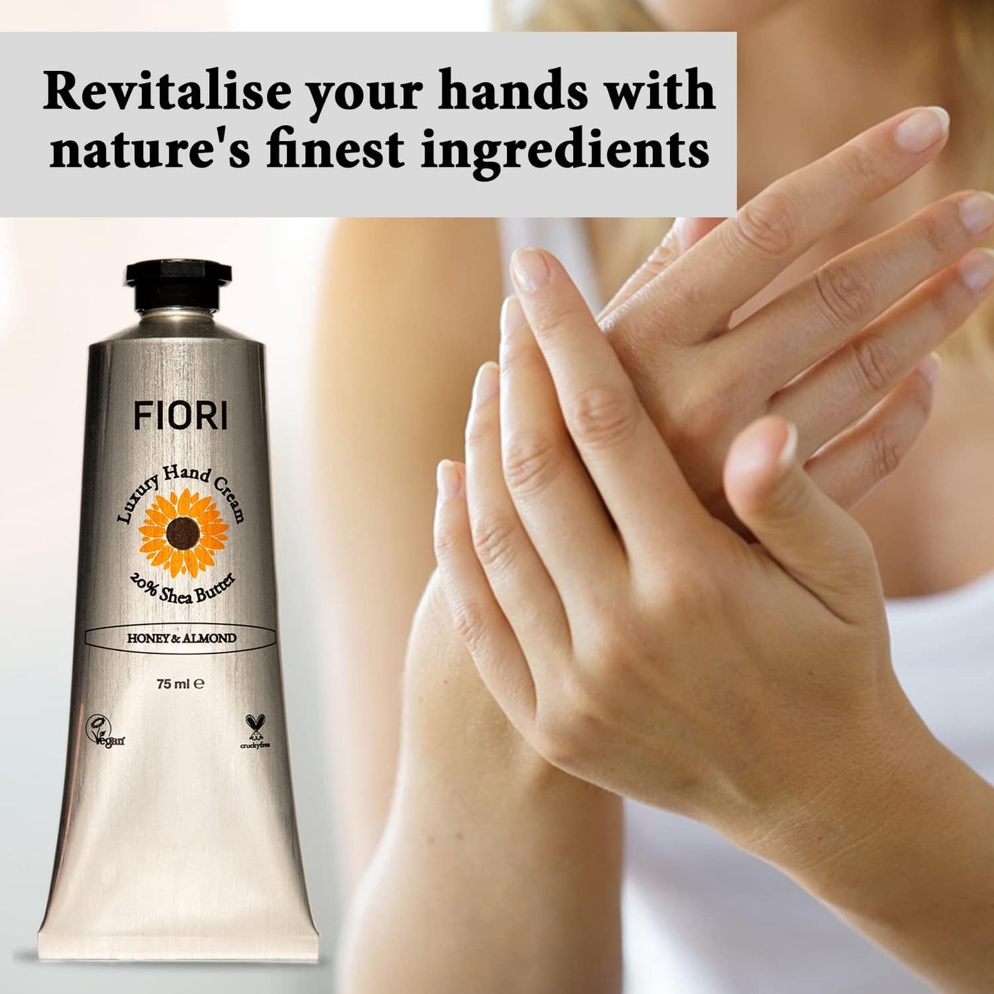 Fiori Honey & Almond Moisturising Vegan Hand Cream (75ml) - Belgravia Wellness