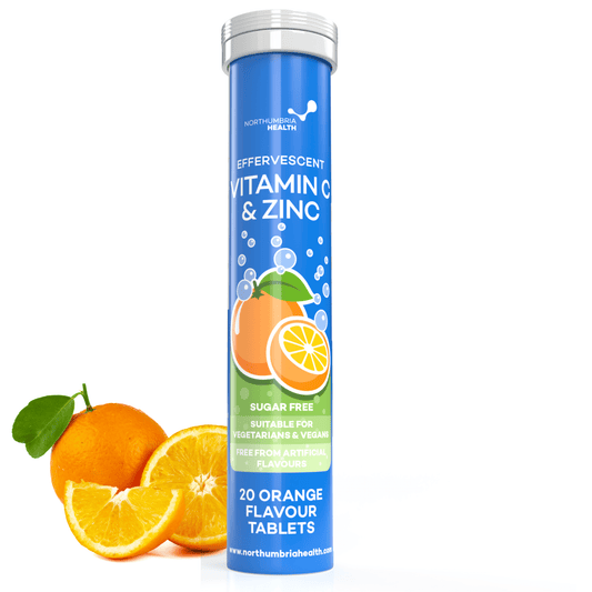 Effervescent Vitamin C 1000mg and Zinc 15mg Orange Flavour - 20 Tablets - Belgravia Wellness