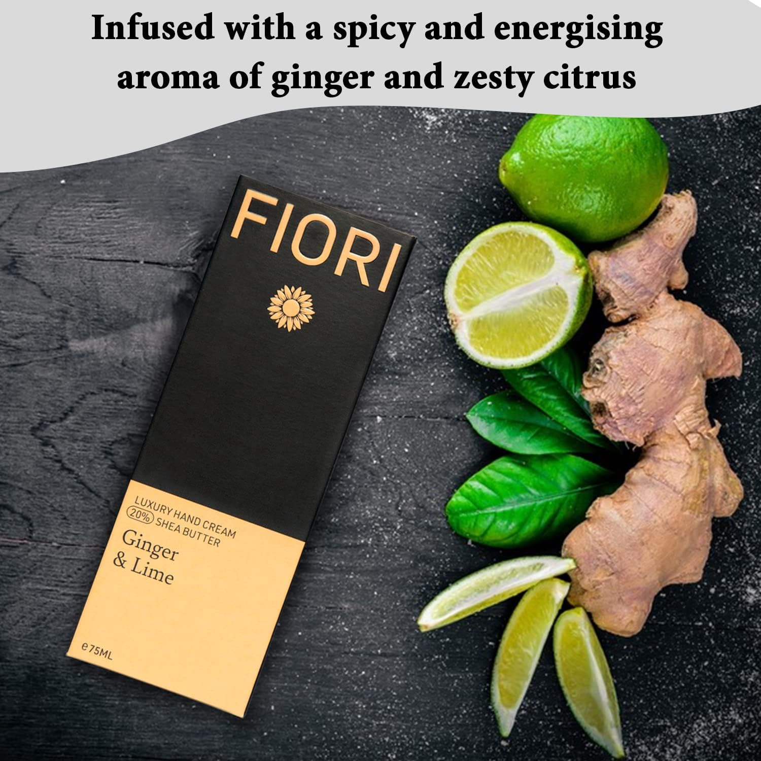 Fiori Ginger & Lime Moisturising Vegan Hand Cream (75ml) - Belgravia Wellness