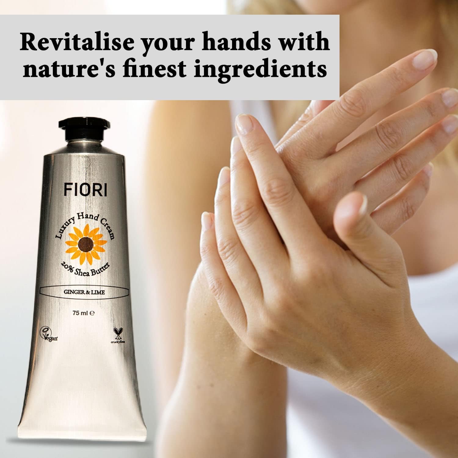 Fiori Ginger & Lime Moisturising Vegan Hand Cream (75ml) - Belgravia Wellness