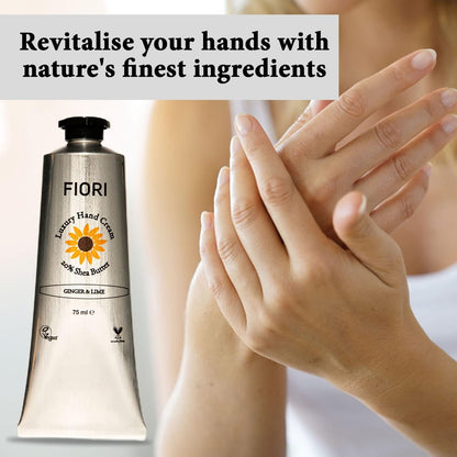 Fiori Ginger & Lime Moisturising Vegan Hand Cream (75ml) - Belgravia Wellness