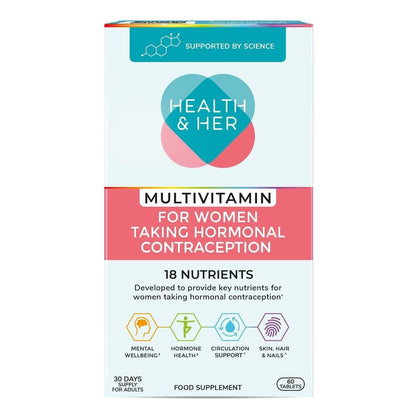Health & Her Contraceptive Multivitamin Supplement 60 Tablets - Belgravia Wellness