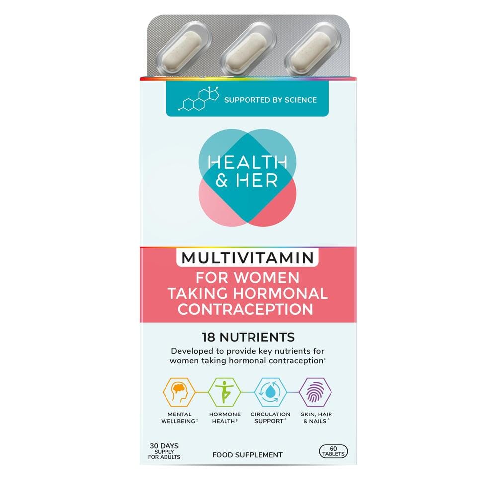 Health & Her Contraceptive Multivitamin Supplement 60 Tablets - Belgravia Wellness