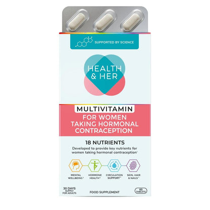 Health & Her Contraceptive Multivitamin Supplement 60 Tablets - Belgravia Wellness
