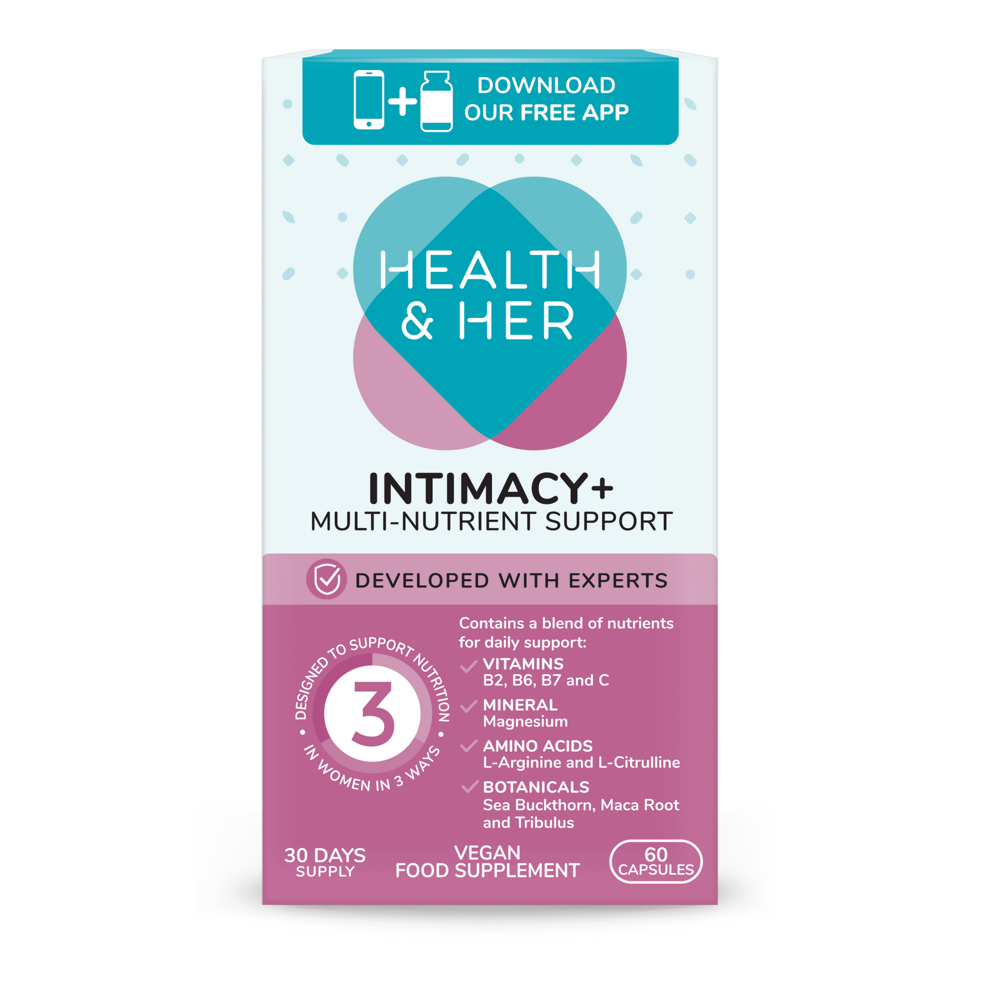 Health & Her Intimacy+ Supplement 60 Capsules - Belgravia Wellness