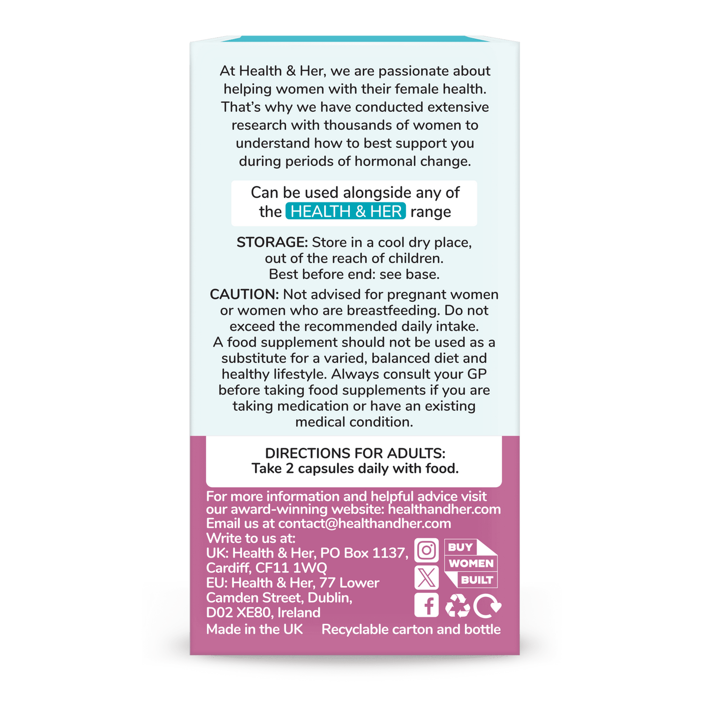 Health & Her Intimacy+ Supplement 60 Capsules - Belgravia Wellness