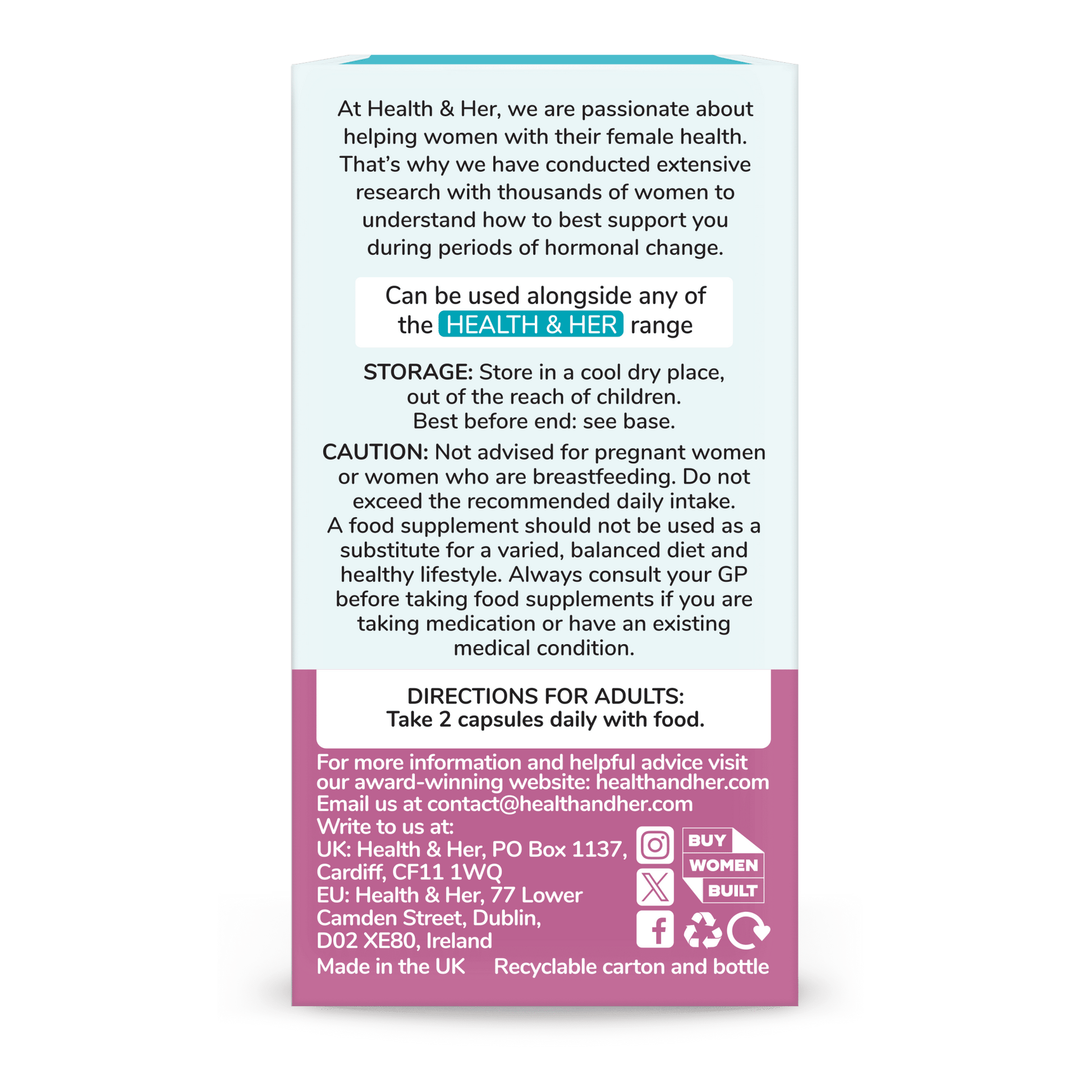 Health & Her Intimacy+ Supplement 60 Capsules - Belgravia Wellness