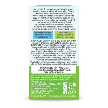 Health & Her Menopause Multi - Nutrient Support 60 Capsules - Belgravia Wellness