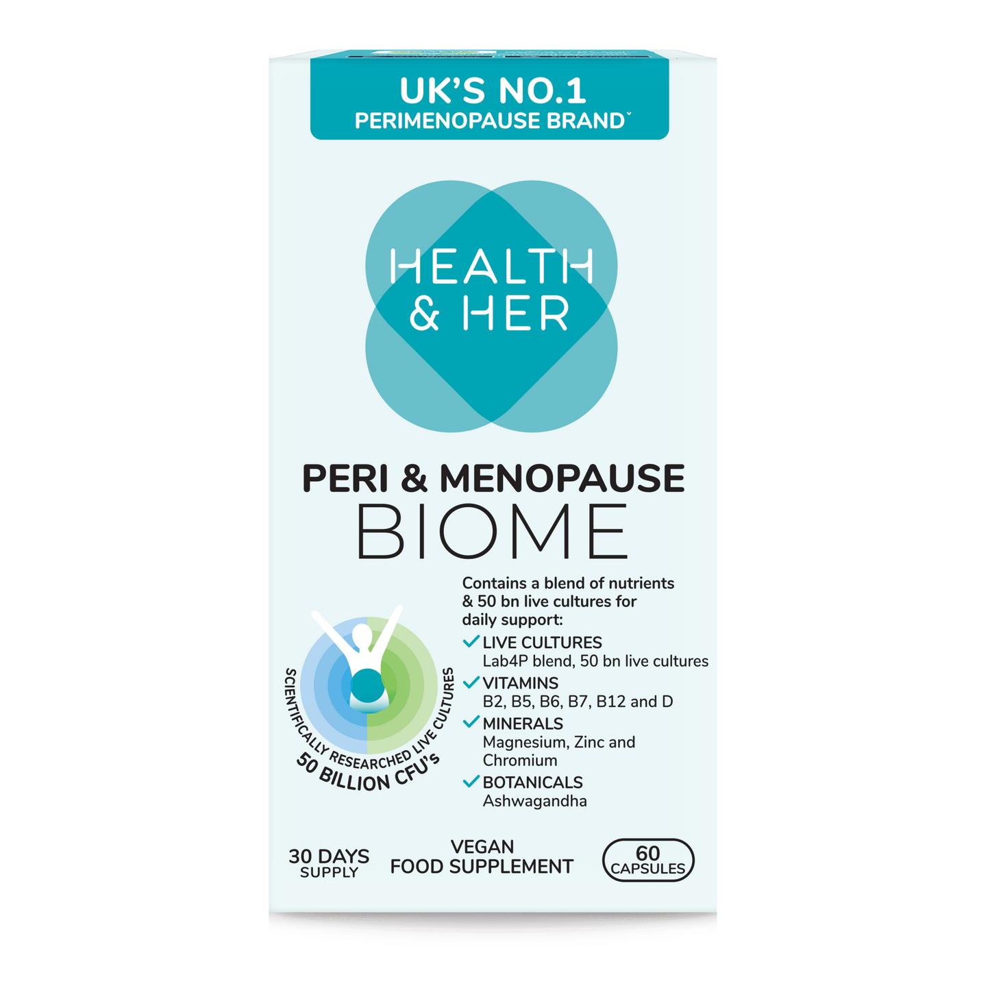 Health & Her Peri & Menopause Biome Supplement 60 Capsules - Belgravia Wellness