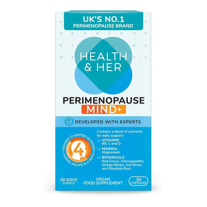 Health & Her Perimenopause Mind+ Supplement 30 Capsules - Belgravia Wellness