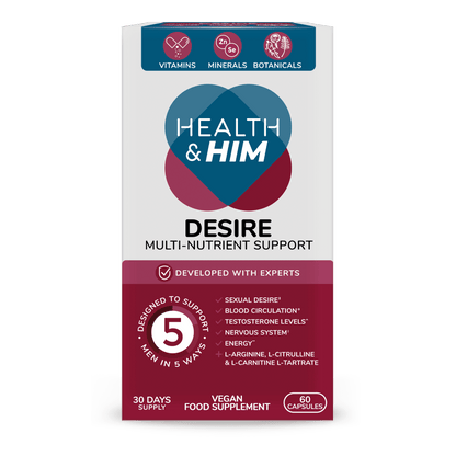 Health & Him Desire Multi - Nutrient Supplement 60 Capsules - Belgravia Wellness