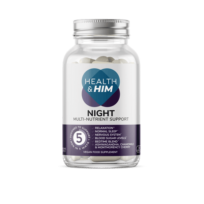 Health & Him Night Multi - Nutrient Supplement 60 Capsules - Belgravia Wellness
