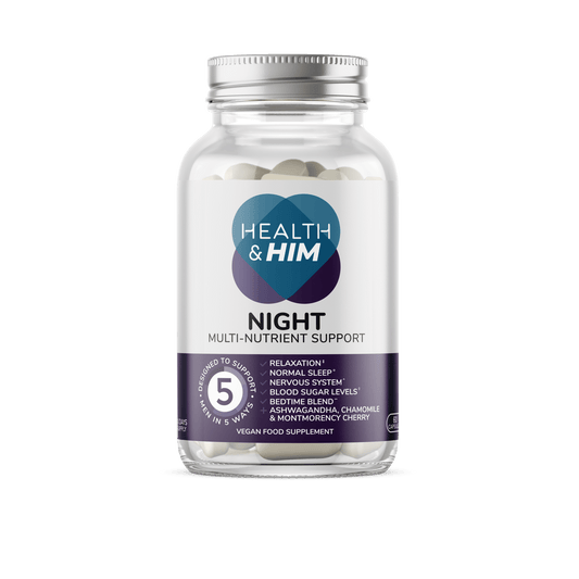 Health & Him Night Multi - Nutrient Supplement 60 Capsules - Belgravia Wellness