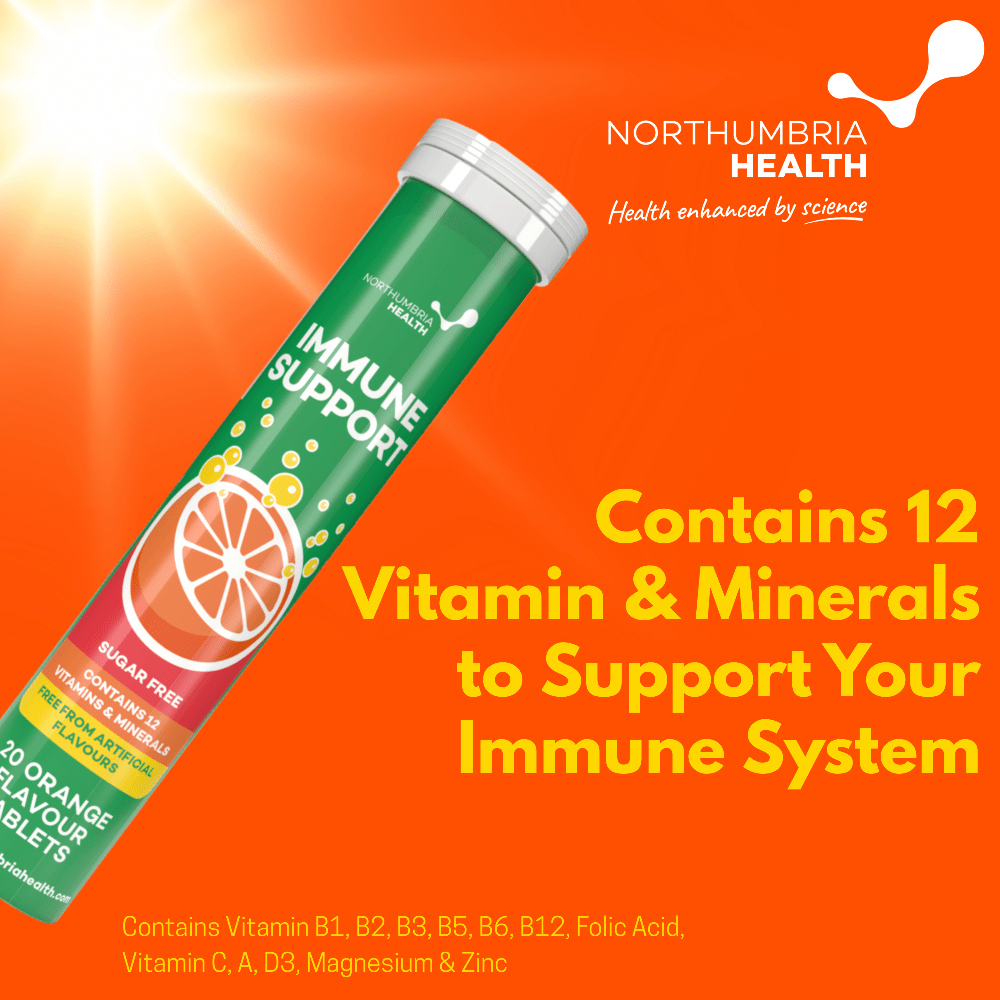 Immune Support Effervescent Orange Flavour Tablets - 20 tablets - Belgravia Wellness
