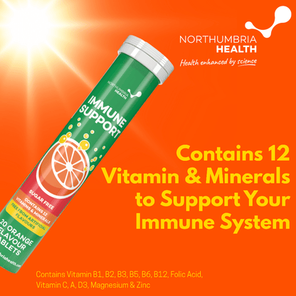 Immune Support Effervescent Orange Flavour Tablets - 20 tablets - Belgravia Wellness