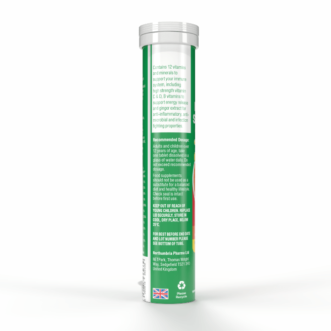 Immune Support Effervescent Orange Flavour Tablets - 20 tablets - Belgravia Wellness