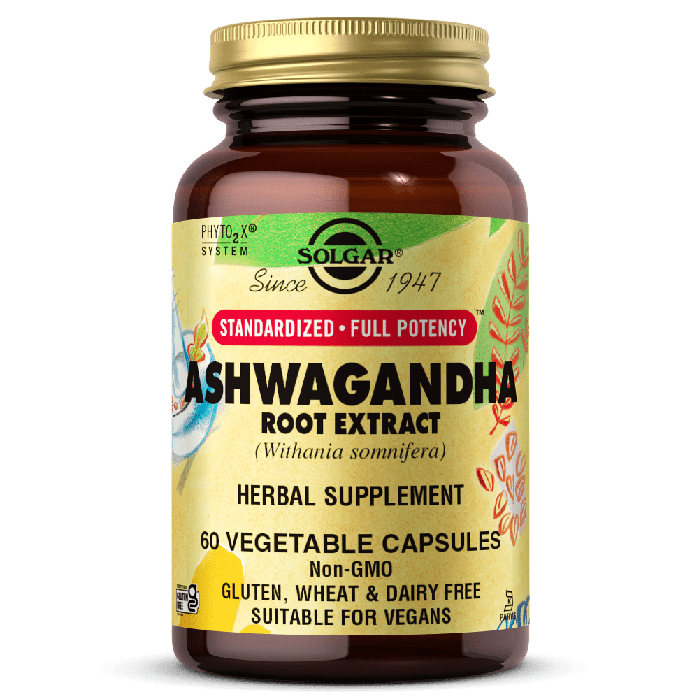 Solgar® Ashwagandha Root Extract Vegetable Capsules - Pack of 60 - Belgravia Wellness