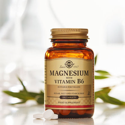 Solgar® Magnesium with Vitamin B6 Tablets - Pack of 100 - Belgravia Wellness
