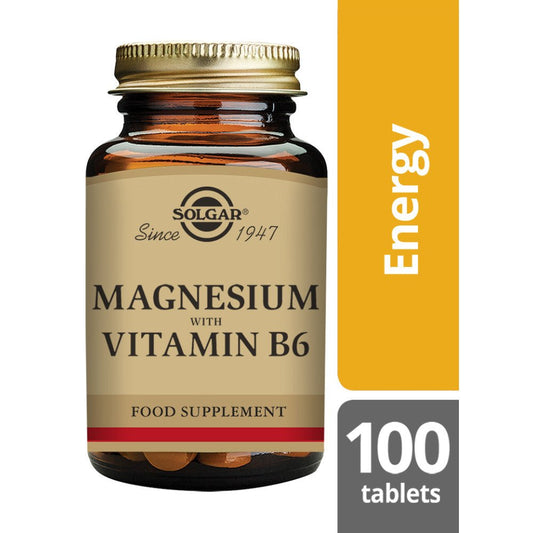Solgar® Magnesium with Vitamin B6 Tablets - Pack of 100 - Belgravia Wellness