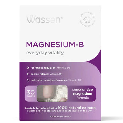 Wassen Magnesium - B Tablets 30's - Belgravia Health